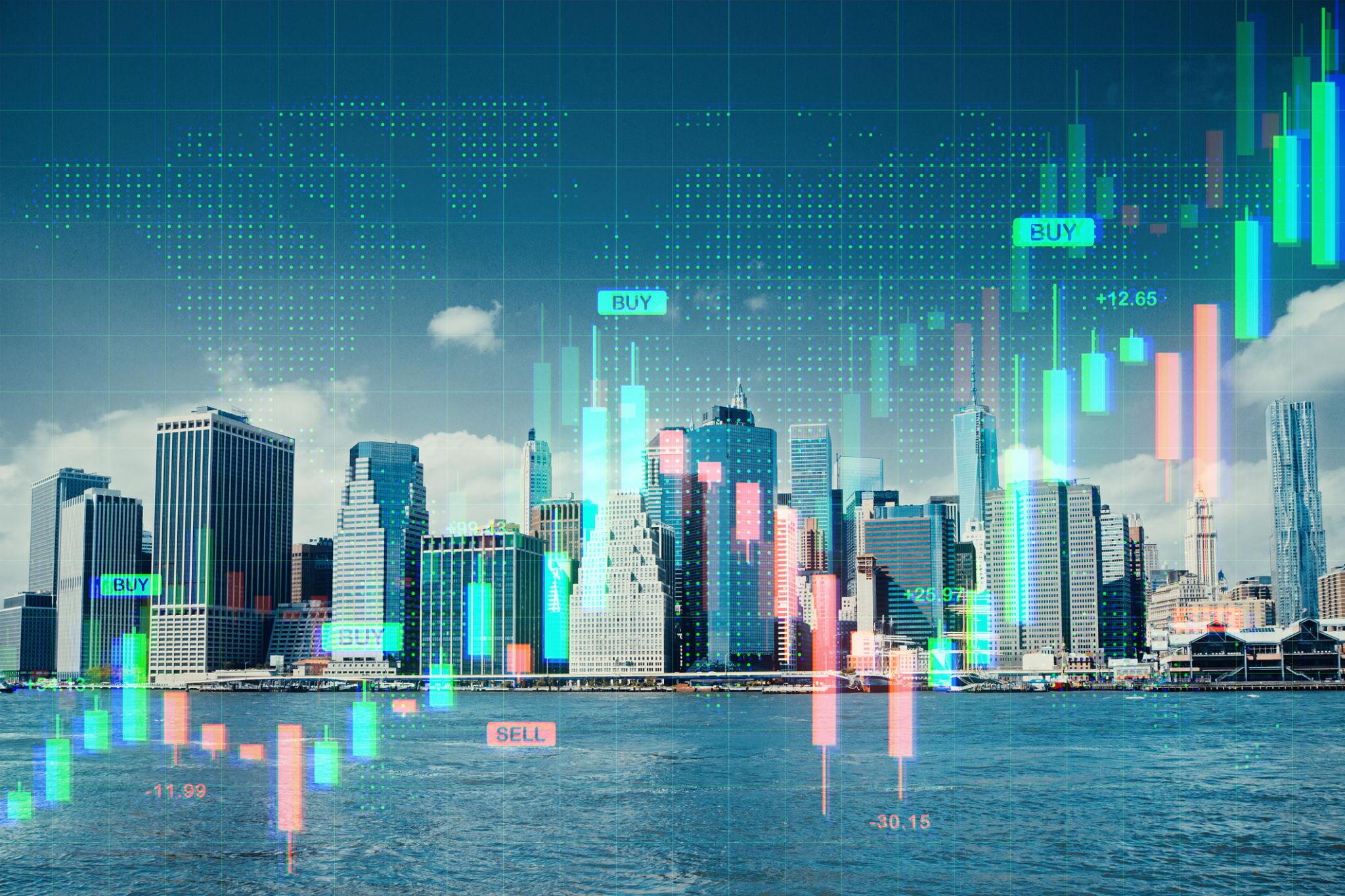 professional-stock-market-chart-over-cityscape-for-interest-rate-analysis
